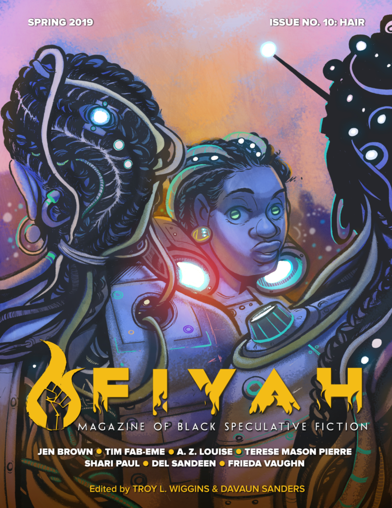 cover of FIYAH #10: Hair. Artwork by Olivia Stephens